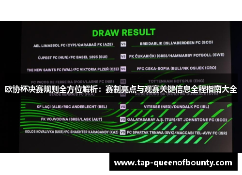 欧协杯决赛规则全方位解析：赛制亮点与观赛关键信息全程指南大全